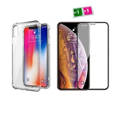 Imagem de Kit Capa Antishock + Película Vidro 9D Compatível iPhone XS Max 6.5"
