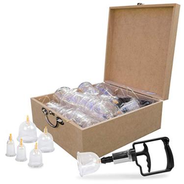 Imagem de KIT APLICAÇÃO VENTOSAS LUXO COM 20 PECAS APLICADOR E MALETA MADEIRA ESTEK