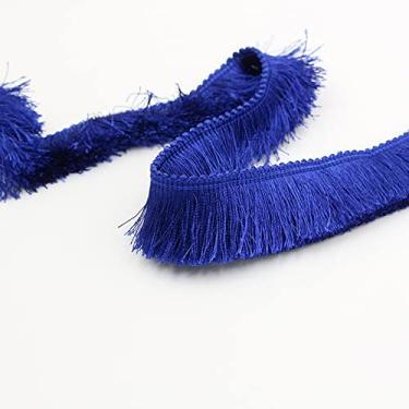 Imagem de 1 m de espessura de poliéster renda guarnição chapelaria vestuário travesseiro decoração fita franja colorida 2,8 cm rosa branco preto cinza verde, NO8