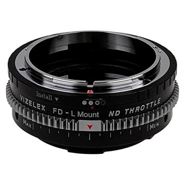 Imagem de Adaptador de lente de acelerador ND Vizelex – Compatível com lentes SLR FD e FL de 35 mm para selecionar câmeras sem espelho L-Mount Alliance com filtro ND variável integrado (2 a 8 paradas)
