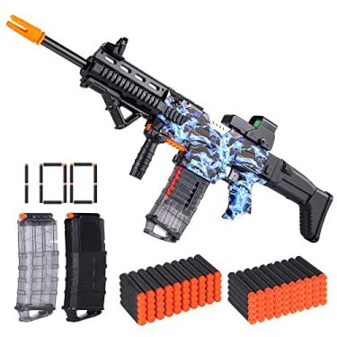 Arma De Brinquedo Nerf Metralhada Automática Lançadora Com 20 Dardos