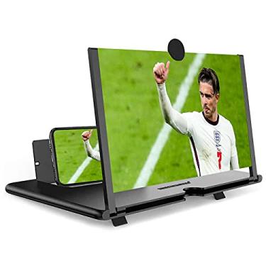Imagem de Lupa de tela de smartphone de 30 cm, amplificador dobrável HD 3D, suporte de telefone com ângulo ajustável, presente para mãe, pai, família, ampliador universal, filmes, jogos, vídeo