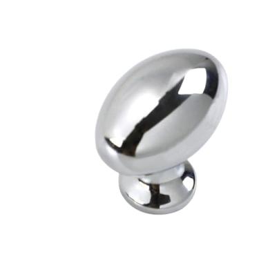 Imagem de Puxadores de móveis oval liga de zinco botão de gaveta puxa portas botão bonito decoração para casa alças, cromo