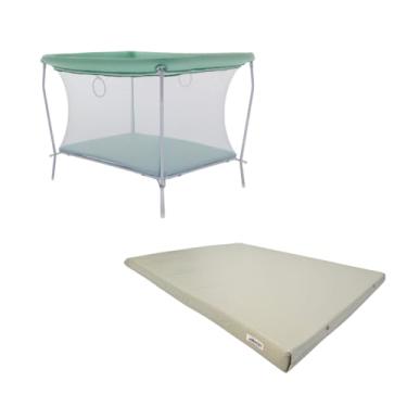 Imagem de NINO'S, Berço Cercado Chiqueirinho Ninos Com Colchão E Mosquiteiro Verde