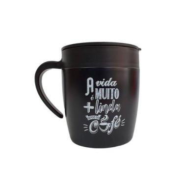 Imagem de Caneca Térmica Inox 400ml Amantes de Café Wincy - Ref.12011