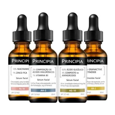 Imagem de Principia Kit 4 Séruns Niacinamida + Hialurônicos + Peptídeos + Mandélico