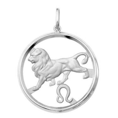 Imagem de Pingente Signo Redondo Grande 2.8cm Ouro 18k K470 - Fab Joias, LEAO, B