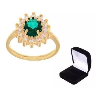 Imagem de Anel De Formatura Folheado Ouro Verde Biomedicina Bioquímica - Rommane