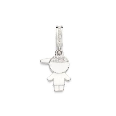 Imagem de Berloque Prata 925 Rommanel 840075, Menino com zirconia