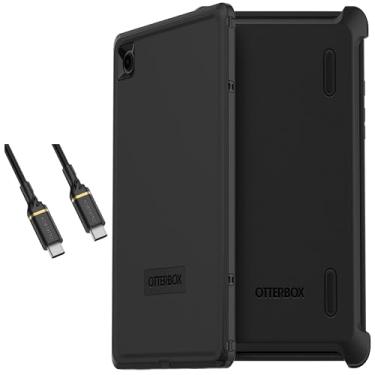 Imagem de OtterBox Capa Defender Series para Galaxy Tab A8 (apenas pacote) – Preta – Robusta e Durável – com protetor de tela integrado – Suporte para dispositivo incluído – Cabo USB-C para USB-C – Embalagem
