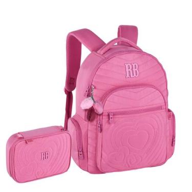Imagem de Kit Mochila Costas Escolar Rebecca Bonbon RB Meninas Oficial, Rosa