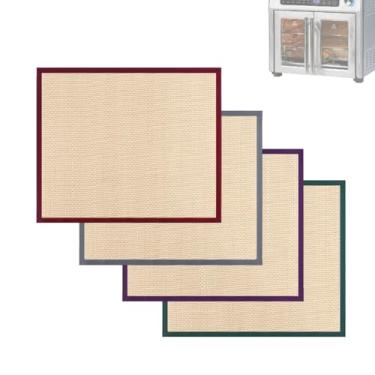 Imagem de Forros de silicone reutilizáveis para fritadeira Emeril Lagasse French Door 360, acessórios de tapete de cozimento compatíveis com forno Emeril 26 QT Dual-Zone Airfryer