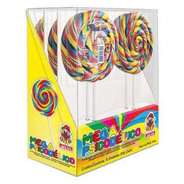 Imagem de Mega Pirulito Psicodélico Colorido c/12 - Santa Rita