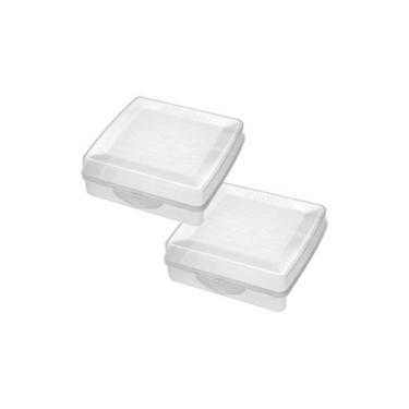 Imagem de Kit 2 Sanduicheiras Plástico Sanduiche Sanremo Transparente