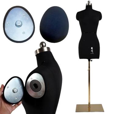 Imagem de lavandeform Manequim De Costura Feminino, Tamanho 8, Profissional Para Exibição E Design Sob Medida, Com Fixação Em Espuma. Torso Ajustável Altura Base Metal Estável. (Preto, 8)