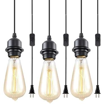 Imagem de KENMI Luminárias Modernas Para Ilha De Cozinha, Suspensas Teto Sala Jantar E Estar, Iluminação Pendente Estilo Fazenda, Lustre Industrial