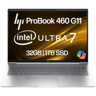 Imagem de HP ProBook 460 G11 Business Laptop 40.6 cm FHD+ Display, Intel Core Ultra 7 155U (Beats i7-1355U), 32GB DDR5 RAM, 1TB NVMe, Wi-Fi 6E, RJ-45, Webcam, teclado retroiluminado, Win 11 Pro - Pike Silver