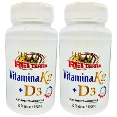 Imagem de Kit 2 Vitamina K2 + D3 120 Cápsulas - Rei Terra