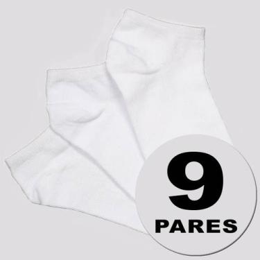 Imagem de Kit Meia Selene Sapatilha 9 Pares Branca, 39-43