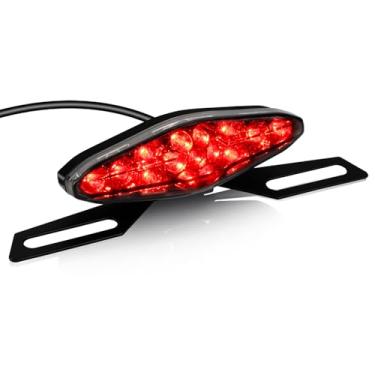 Imagem de NTHREEAUTO Luz traseira universal para motocicleta, luzes de corrida de freio de LED com suporte de placa, lanterna traseira ATV Dirt Bike compatível com Honda Yamaha Suzuki Quad Chopper Turing