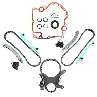 Imagem de CNS Conjunto de corrente de distribuição sem engrenagens e junta de tampa de sincronização compatível com Dodge/Jeep 4,7L