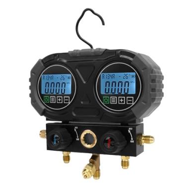 Imagem de Luocute AC Manifold Gauges Set, 0-6000 Kpa Manifold Gauges HVAC e Refrigeração, Digital Manifolding Gage Eletrônico HVAC Refrigerantes Recarga Pressão Tester Ferramenta