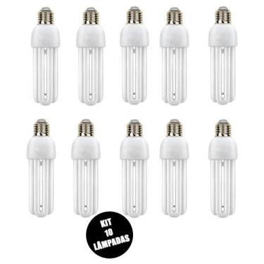 Imagem de Lampada Fluorescente 220v Kit 10 Uni 15w Branco Frio Ambiente Iluminaç