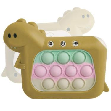 Imagem de Pop It Mini Game Interativo 4 Modos Dinossauro Som Luzes Anti Estresse