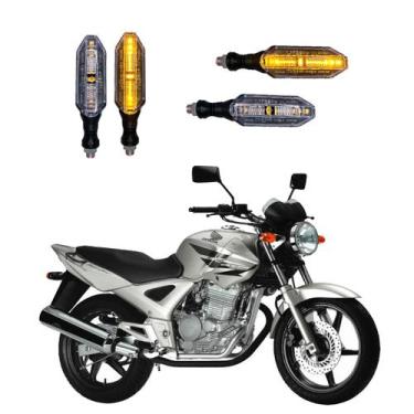 Imagem de KIT 4 Seta Esportiva Pisca de Led Modelo P26 Para Moto CB 250 Twister 