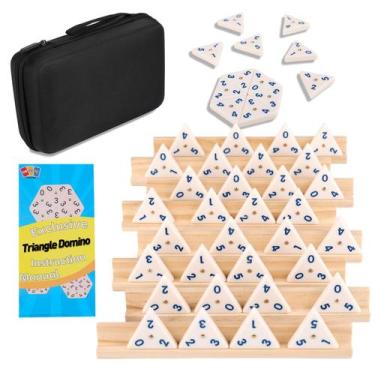 Imagem de Conjunto de jogos Triangle Domino Doreimi Melamine Travel Premium