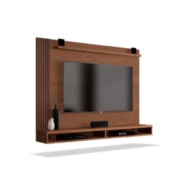 Imagem de Painel Para Tv Até 50 Polegadas Dijon Ripado C/ Prateleira Naturale - 