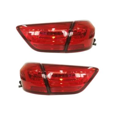 Imagem de 1 par de luzes traseiras de LED para carro, luzes de neblina, luzes diurnas, ajuste DRL, acessórios para carro compatíveis com Hyundai IX25 Creta 2014-2018(Red Cover)