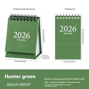 Imagem de Mini mesa 2026 pequeno flip semanal calendário criativo bobina agenda agenda para planejamento diário