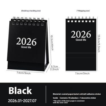 Imagem de Mini mesa 2026 pequeno flip semanal calendário criativo bobina agenda agenda para planejamento diário