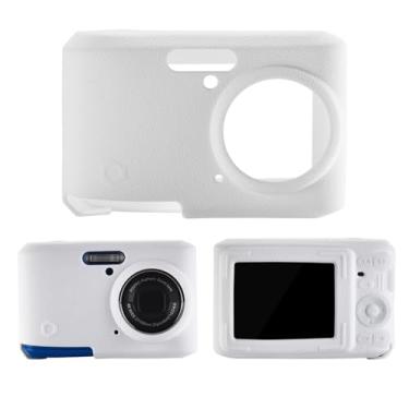 Imagem de KECHICHENGYUN Capa de silicone de ajuste fino para Kodak PIXPRO FZ45, proteção de câmera de design minimalista, à prova de poeira e leve (branca)