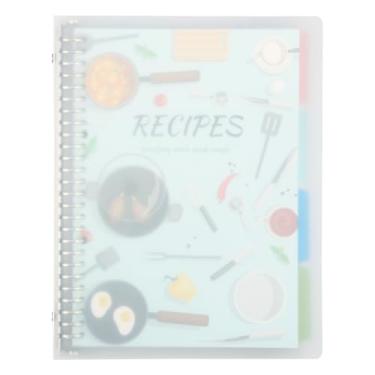 Imagem de ZJRDYYK Livro de receitas em branco para escrever em suas próprias receitas, caderno de receitas de culinária com capa impermeável, diário de receitas de capa dura contém 160 receitas para amantes de