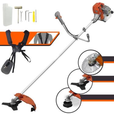 Imagem de Roçadeira Podador de Grama RL520AC-G2 Tekna À Gasolina 2 Tempos 52cc 2HP Alta Rotação Completo Com Carretel Nylon + Faca 3 Pontas + Faca 40 Dentes