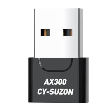 Imagem de CY-SUZON AX300 Adaptador USB WiFi 6 para computador de mesa, laptop, adaptador sem fio USB portátil para Windows 11/10/7, apenas 2,4 GHz, 286 Mbps, fácil configuração, não é compatível com Mac