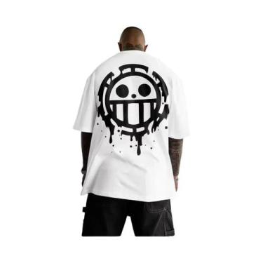 Imagem de Camiseta Masculina Oversized De Algodão Com Estampa Gráfica De Anime L