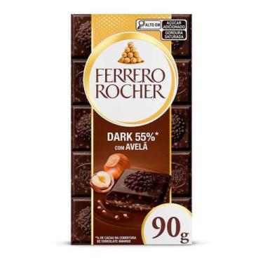 Imagem de Chocolate Ferrero Rocher Tablete Dark 55% com Avelã 90g