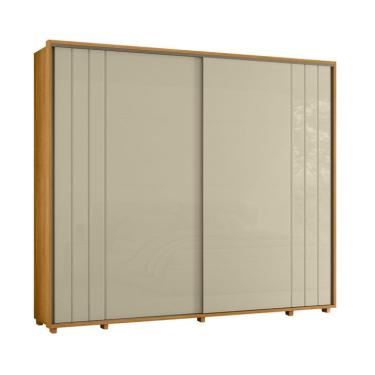 Imagem de Guarda-Roupa Casal Dali 2 Portas 8 Gavetas Cumaru e Opala