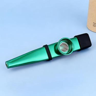 Imagem de Kazoos com diafragmas de flauta Kazoo, instrumentos musicais, bom presente para adultos, um bom companheiro para ukulele, violino, guitarra, teclado de piano - verde