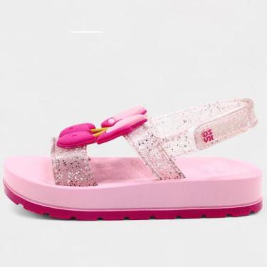 Imagem de Sandalia Zaxy Cherry Com Aplique Frontal, 19, Rosa