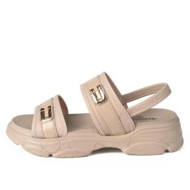 Imagem de Sandalia Mississipi Chuncky Flatform Tira Larga, 36, Marfim