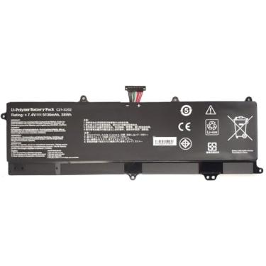 Imagem de 7.4V 38Wh C21-X202笔记本电脑更换电池兼容Compatible for Asus Vivobook S200 S200E X201E X202E Q200E S200E-CT157H S200E-CT158H S200E D2VF9