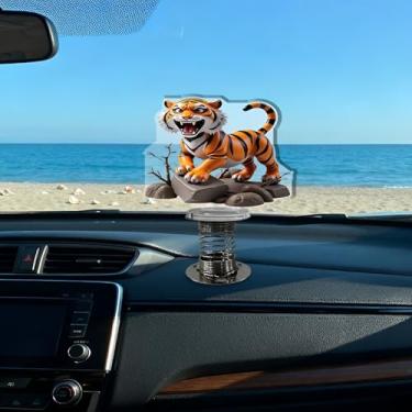 Imagem de Acessórios de acrílico para carro e decoração de casa criativo primavera adorável design de cachorro Husky, adequado para carro, mobiliário doméstico, mesa e bicicleta, presente de Natal ideal para