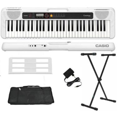 Imagem de Teclado Casio CT-S200 61 Teclas Branco + Suporte + Capa