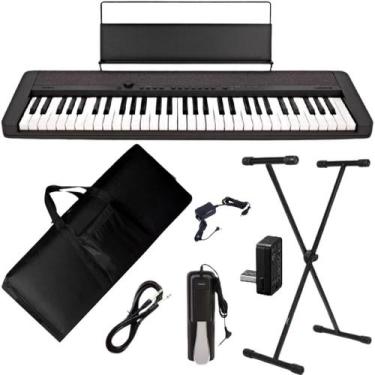 Imagem de Teclado Casio CT-S1 61 teclas Bluetooth Preto + Suporte + Capa + Pedal