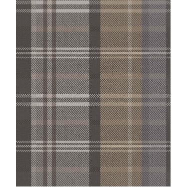 Imagem de Papel de Parede Botany House Xadrez Cinza Escuro 15569