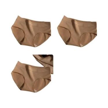 Imagem de Conjunto De 3 Calcinhas Sem Costura De Algodão Para Mulheres Tamanho G